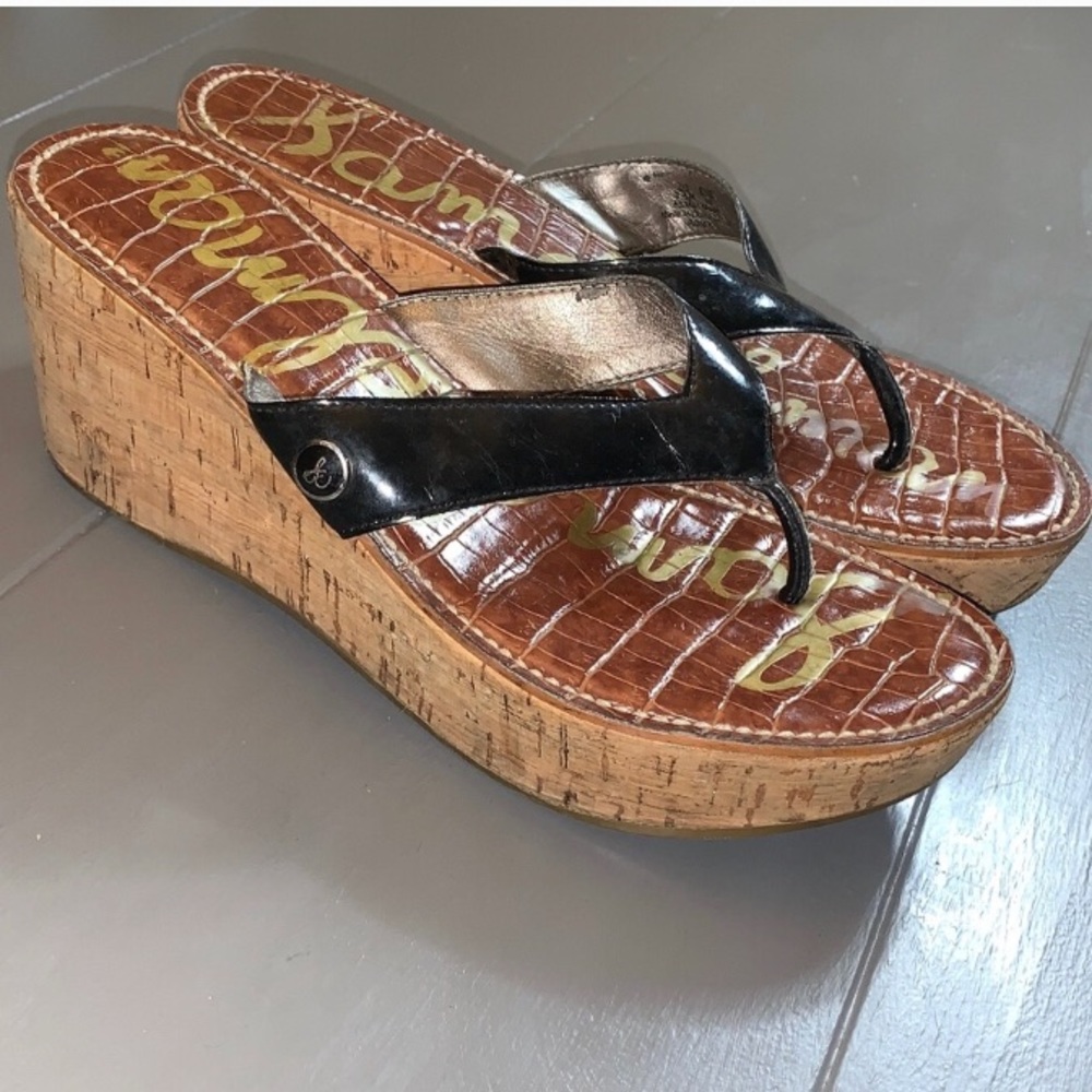 Sam Edelman Romy Wedge Thong Sandals 7.5